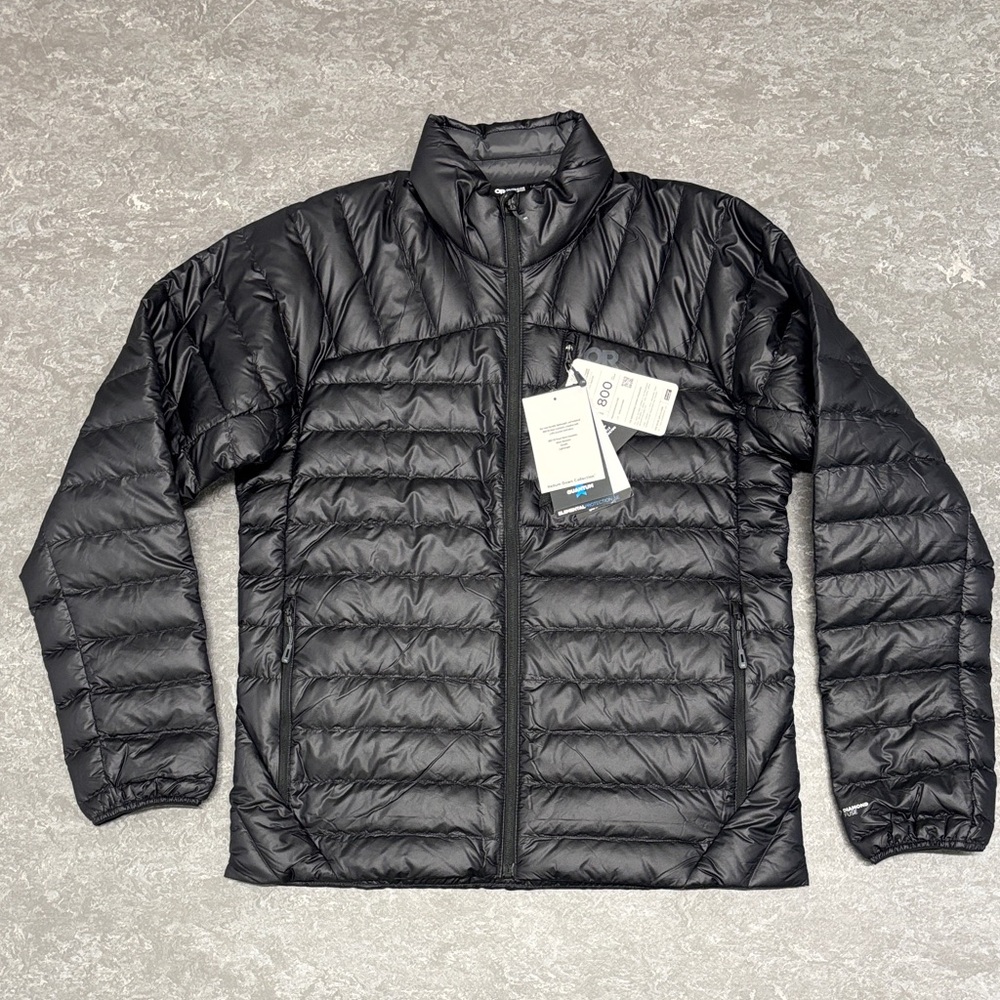 Outdoor Research Men's Helium Down jacket black Large NWT